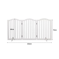 PaWz Wooden Pet Gate Dog Fence Safety White