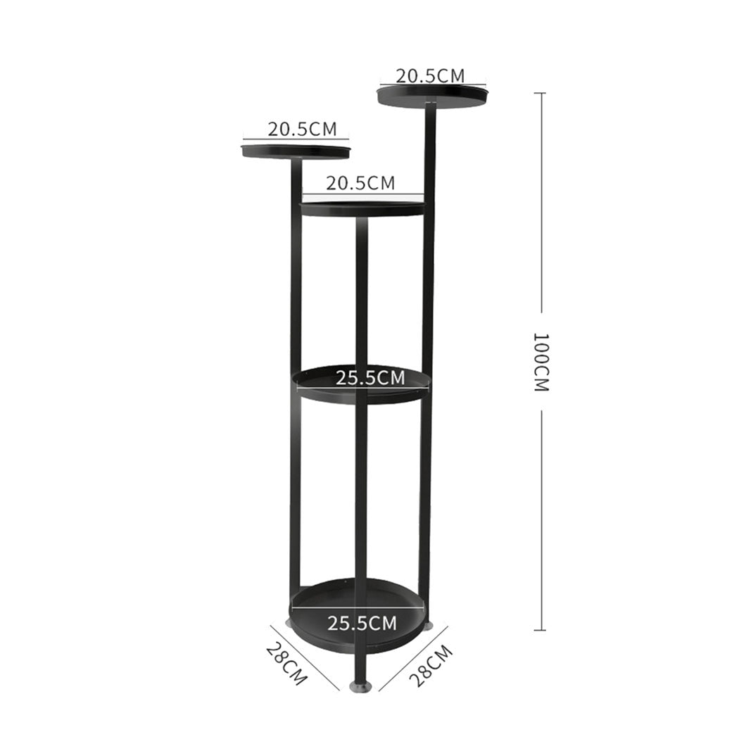 Levede Plant Stand Outdoor Indoor Flower Black Medium