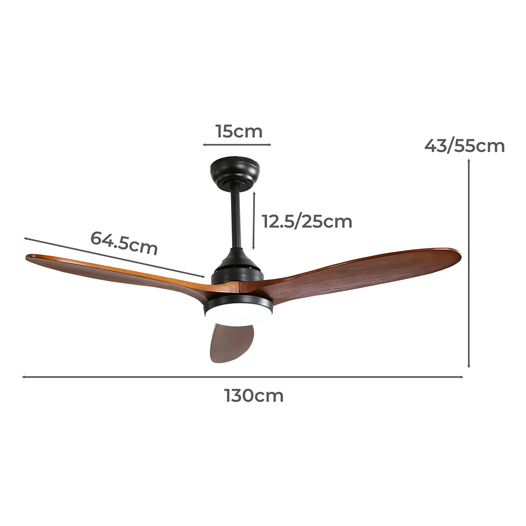 Spector 52'' Ceiling Fan DC Motor LED Walnut