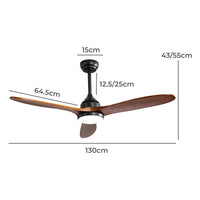 Spector 52'' Ceiling Fan DC Motor LED Walnut