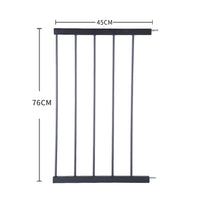 Levede Baby Safety Gate Adjustable Pet Black 45cm Extension