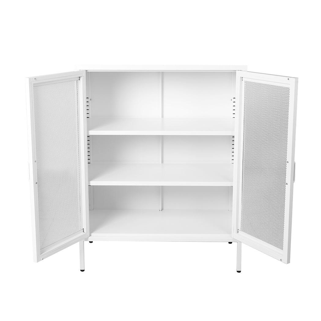 Levede Storage Cabinet Steel Kitchen White