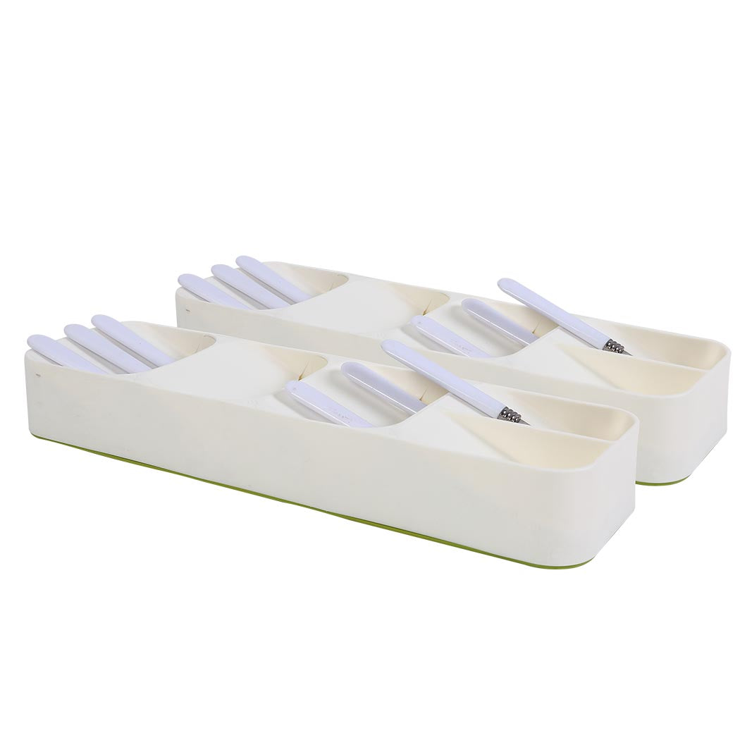 2x Cutlery Organiser Drying Tray Kitchen