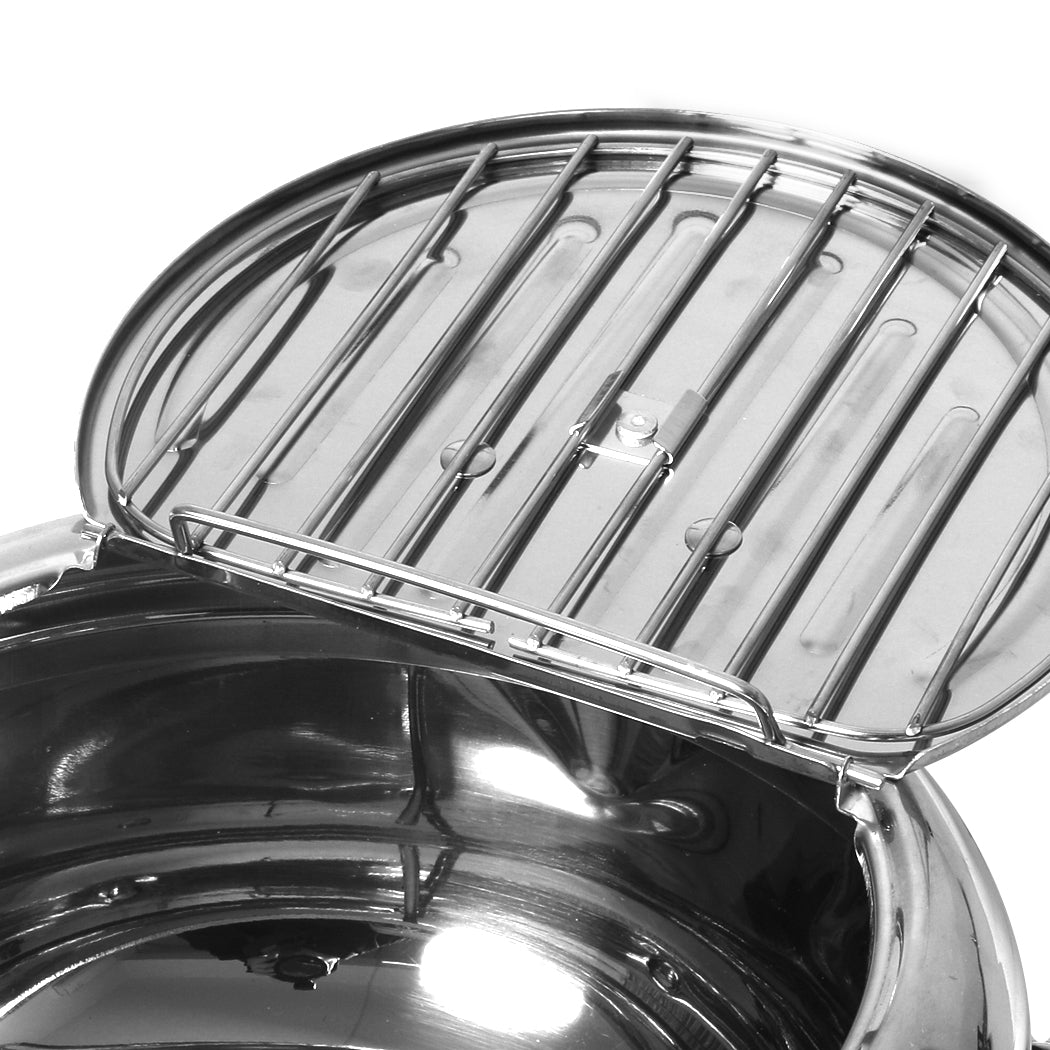 TOQUE 20cm Japanese Deep Frying Pot Silver