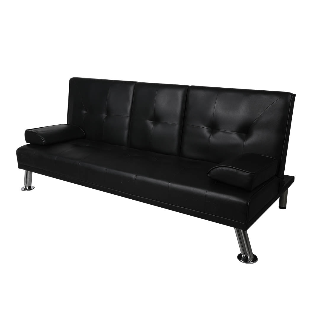 Levede Sofa Bed Adjustable Recliner Black