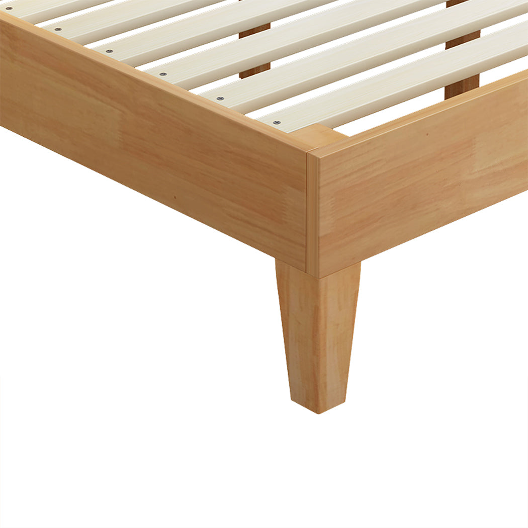 Levede Queen Rubberwood Bed Frame