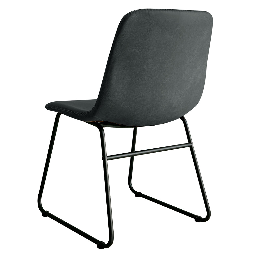 Levede 2x Dining Chairs Kitchen Table Black