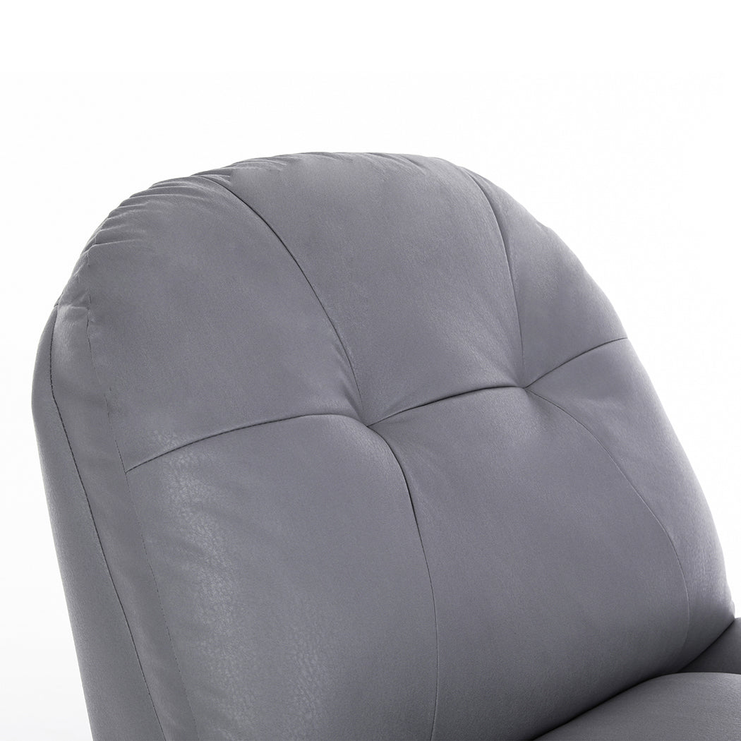 Levede Recliner Chair Lounge 360?Swivel Black