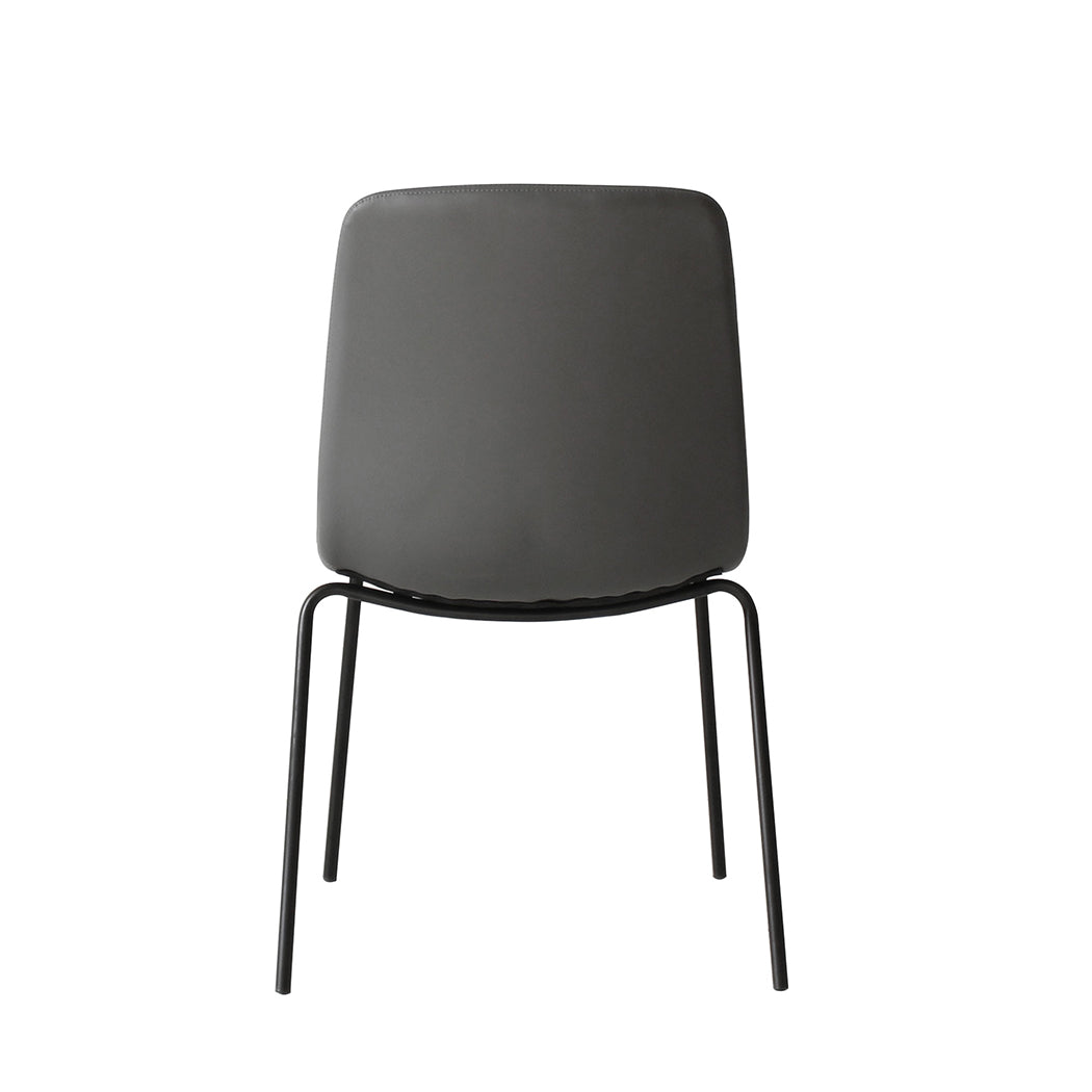 Levede Stackable Dining Chairs Kitchen Grey