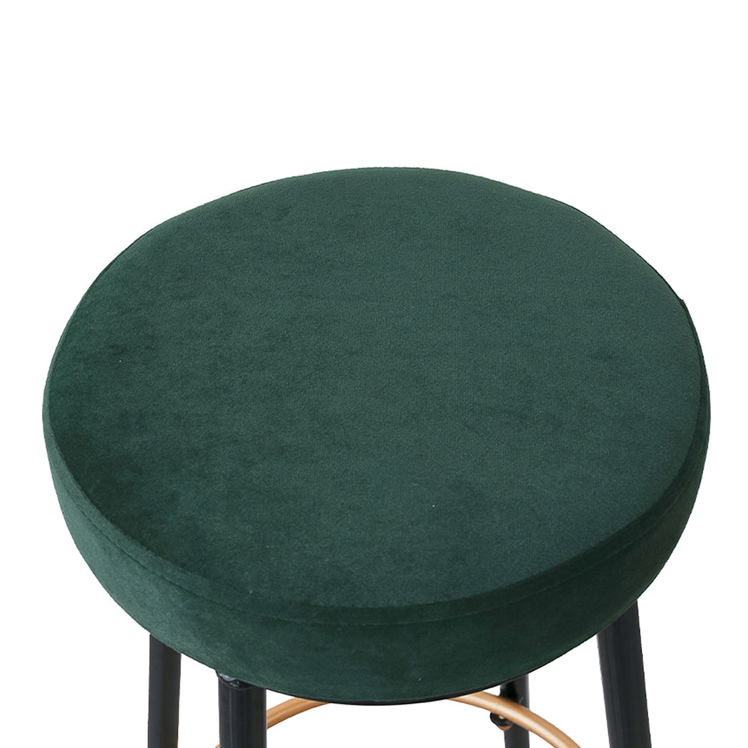 Levede 2x Bar Stools Barstools Velvet Green