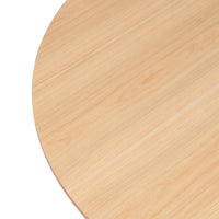 Levede Dining Table Round Rubberwood Base 100cm Natural 100 CM