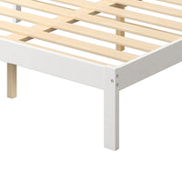 Levede Wooden Bed Frame Double Full White