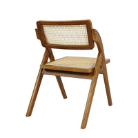 Levede 2X Foldable Rattan Dining Chairs Walnut