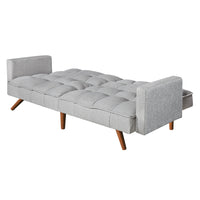 Levede Sofa Bed Futon Convertible Fabric Grey