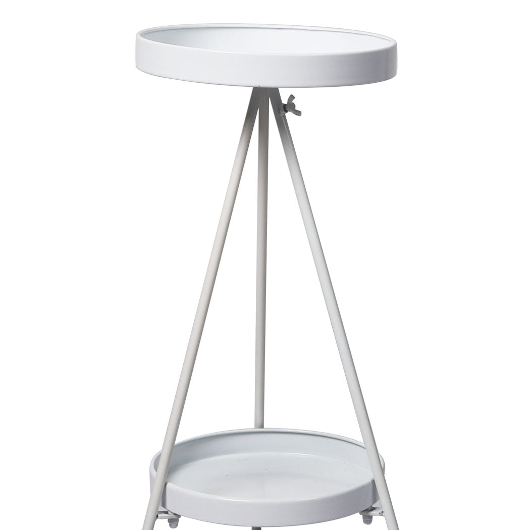 Levede Plant Stand 2 Tiers Outdoor Indoor White Large