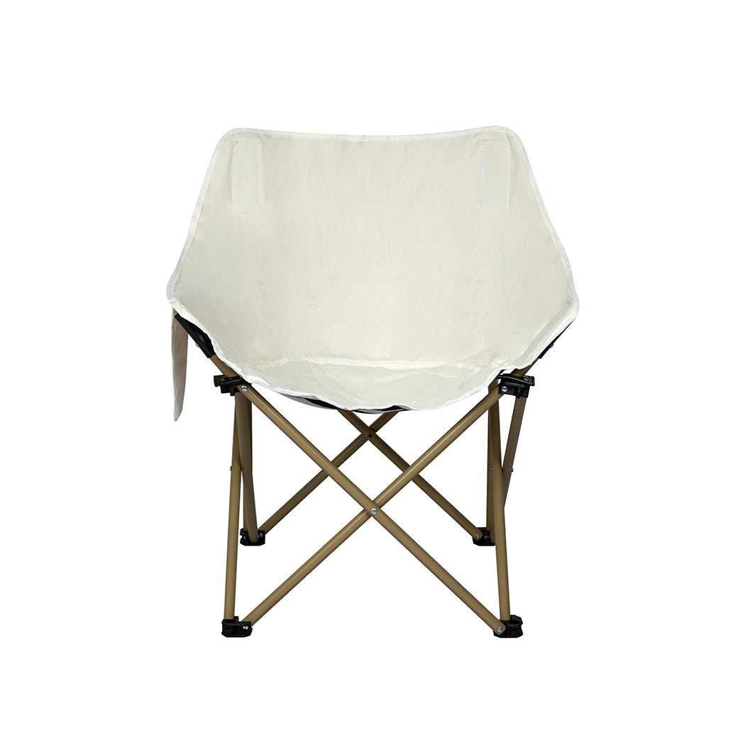 Levede Folding Camping Moon Chair Lightweight Beige