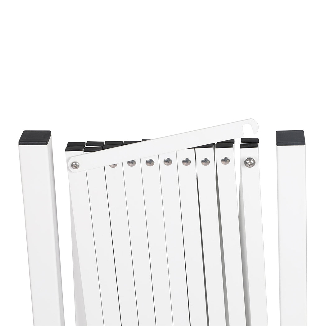 Garden Security Fence Gate Expandable White