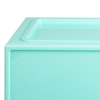 Stacked Sneaker Display Case Stackable Cyan