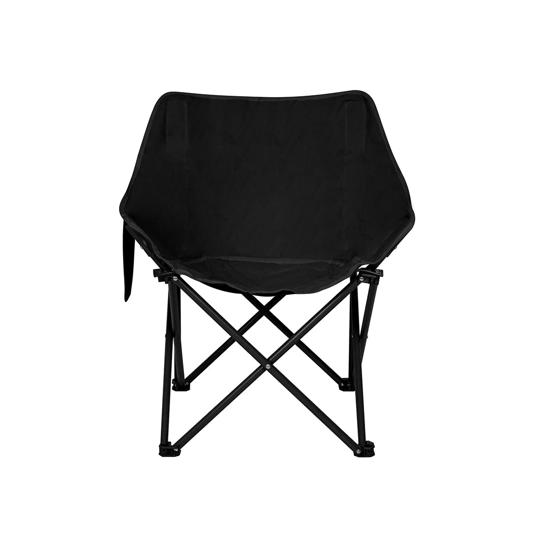 Levede Folding Camping Moon Chair Lightweight Black