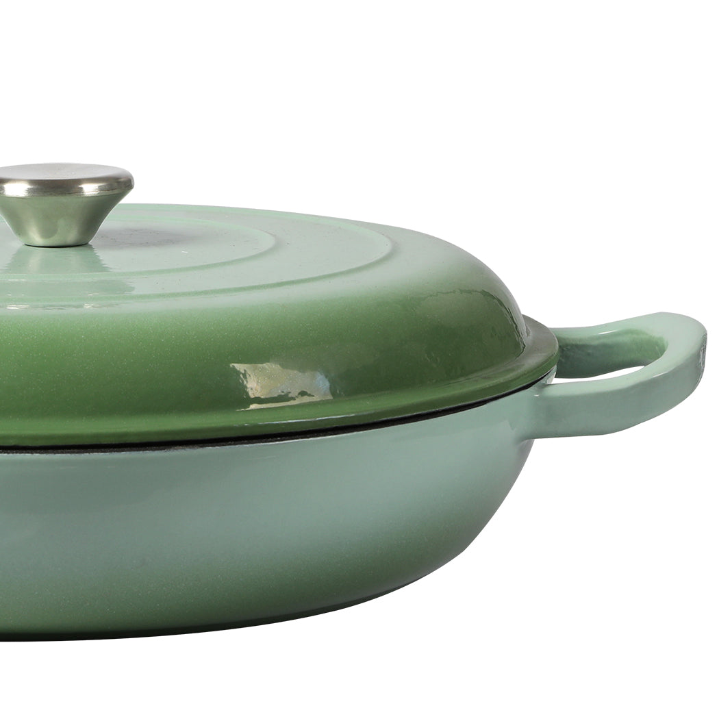 TOQUE 3.5L Enamel Dutch Oven Pan in Green Colour