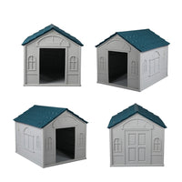 PaWz Dog Kennel Outdoor Indoor Pet Plastic L Blue