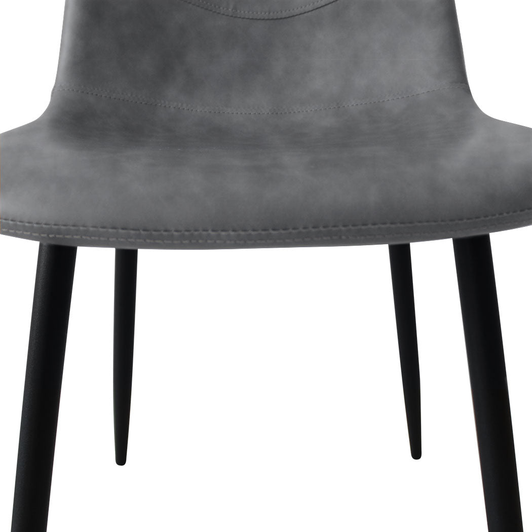 Levede 4x Dining Chairs Kitchen Eames Grey