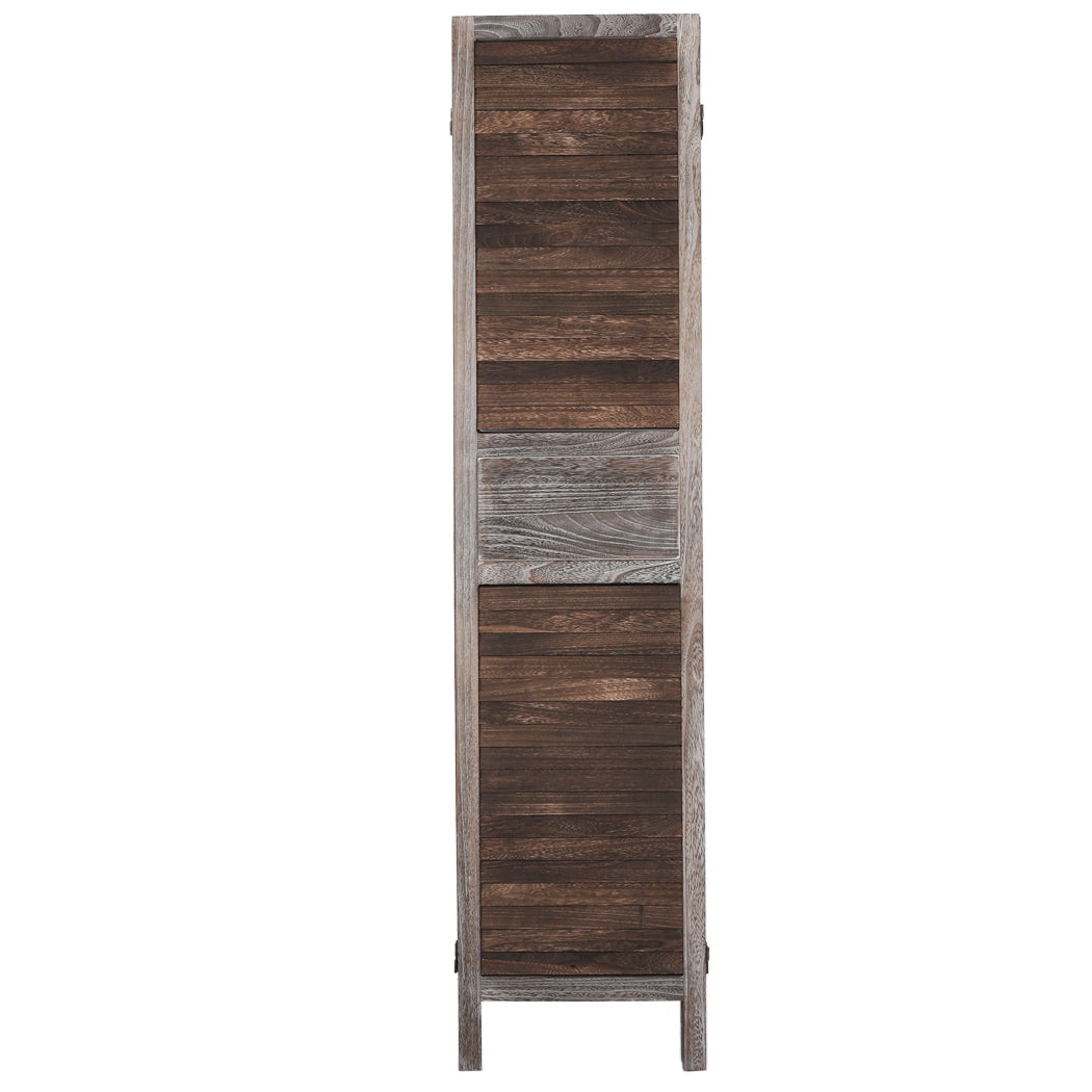 Levede Room Divider 6 Panel Folding Brown