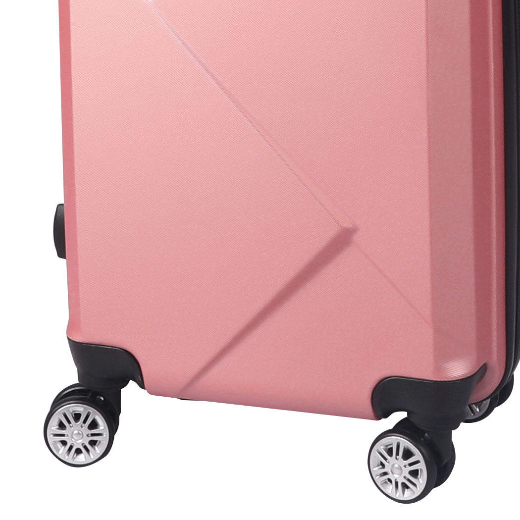 Slimbridge 2pcs 20"Travel Luggage Set Rose Gold