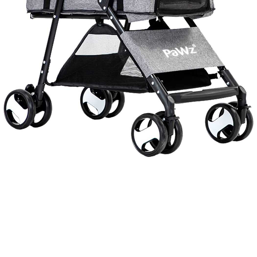 PaWz Large Pet Stroller Dog Cat Travel Grey