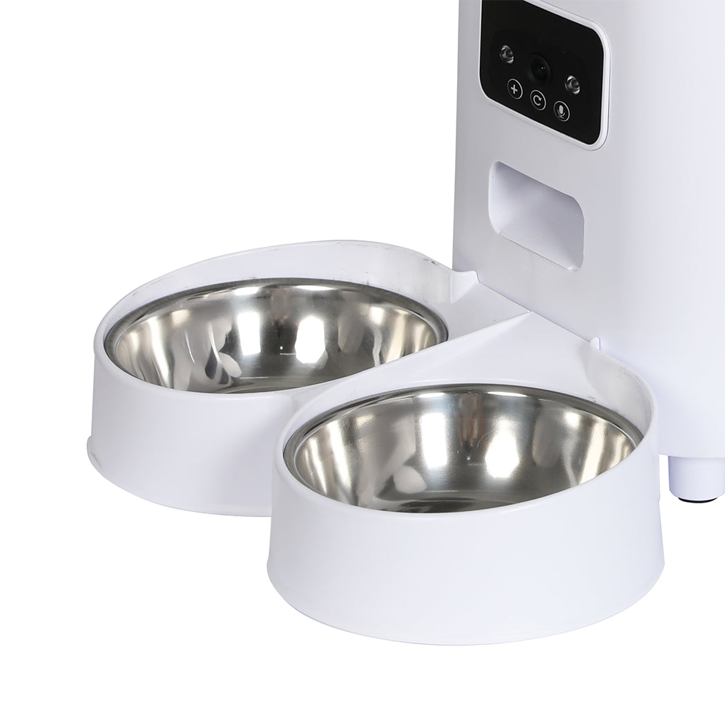 PaWz 5L Auto Pet Feeder Automatic Camera Wi-Fi White