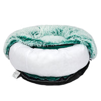 PaWz Pet Bed Cat Dog Donut Nest Calming M Teal Medium