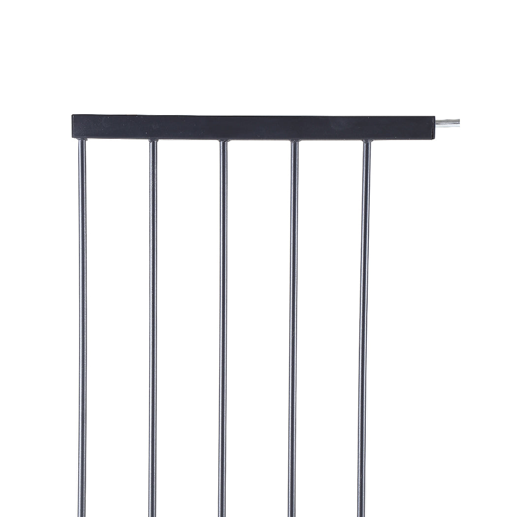 Levede Baby Safety Gate Adjustable Pet Black 45cm Extension