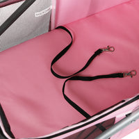 PaWz Pet Stroller Dog Cat Carrier Foldable Pink