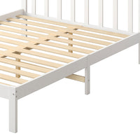 Levede Wooden Bed Frame Double Full White