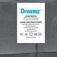 DreamZ Quilt Doona Comforter Blanket Grey Queen