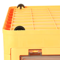 124L Storage Box Stackable Clothes Container L Orange Large