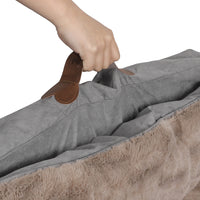 PaWz Dog Calming Bed Pet Cat Removable S Khaki Small