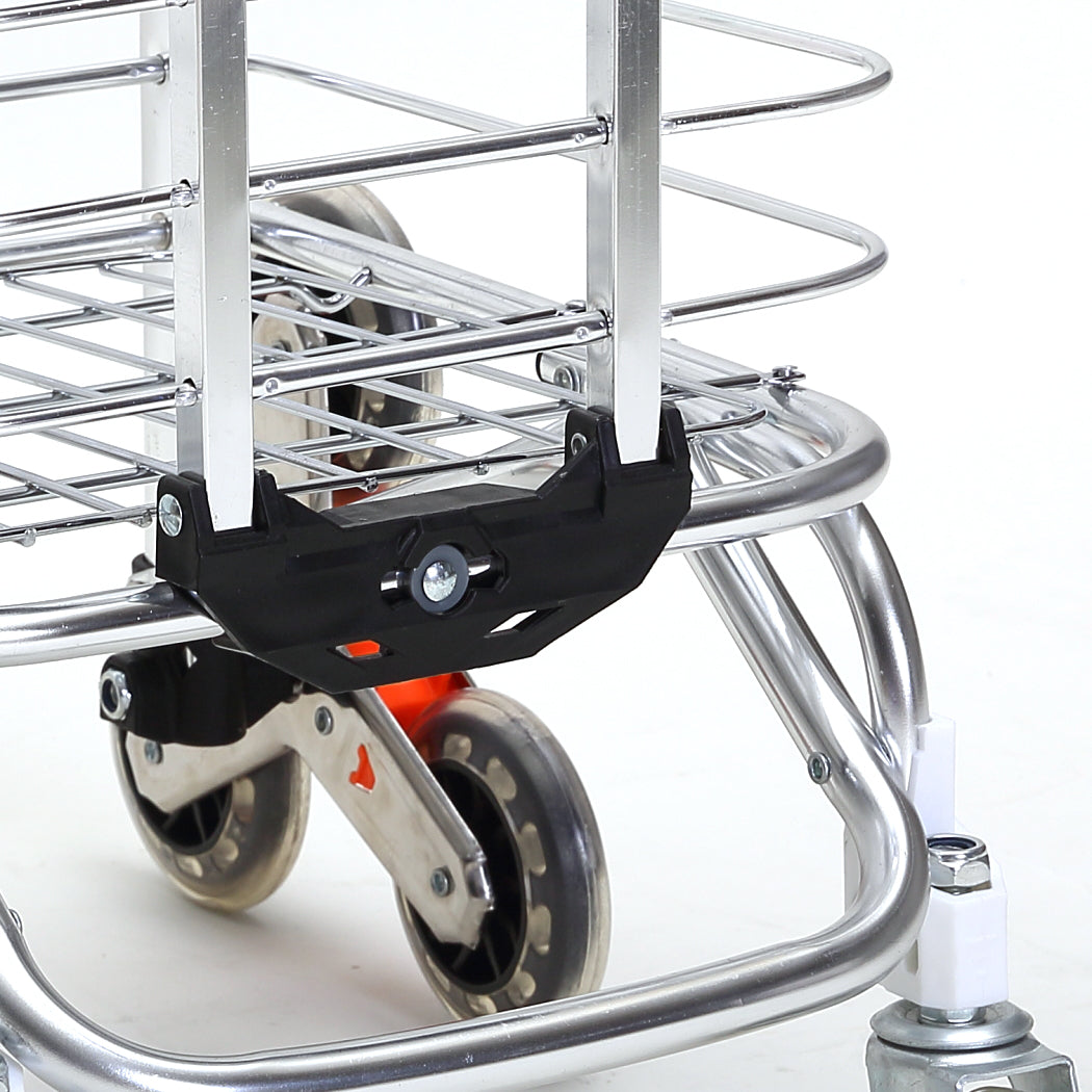 Foldable Shopping Cart Trolley Basket