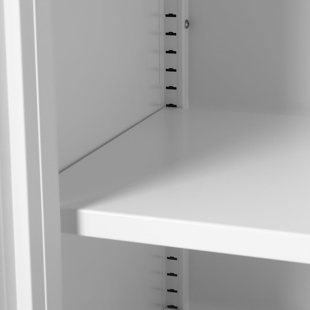 Levede Storage Cabinet Steel Kitchen White