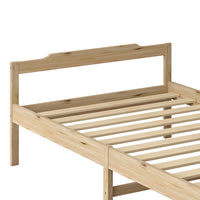 Levede Wooden Bed Frame Single Size Natural