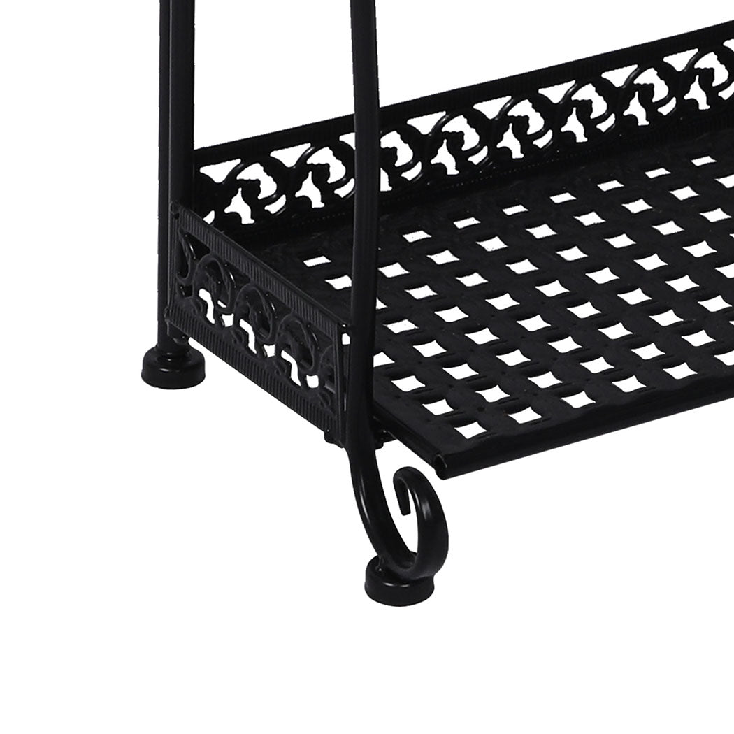 Levede Plant Stand 3 Tiers Outdoor Indoor Black