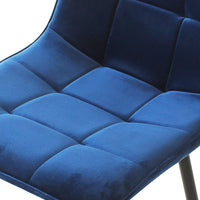 Levede 4x Dining Chairs Kitchen Velvet Blue