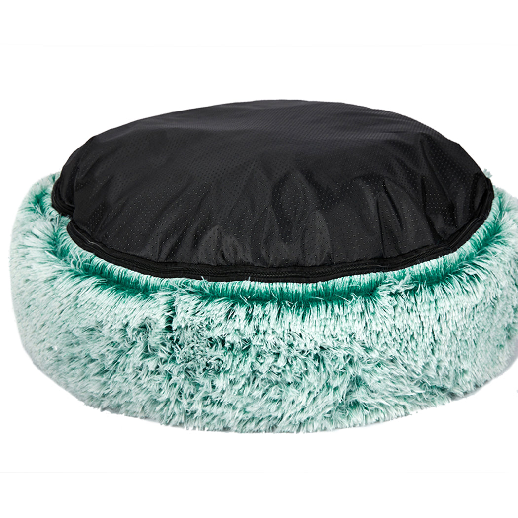 PaWz Pet Bed Cat Dog Donut Nest Calming L Teal Large