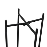 Levede 2 Tier Plant Stand Metal Flower Black Medium