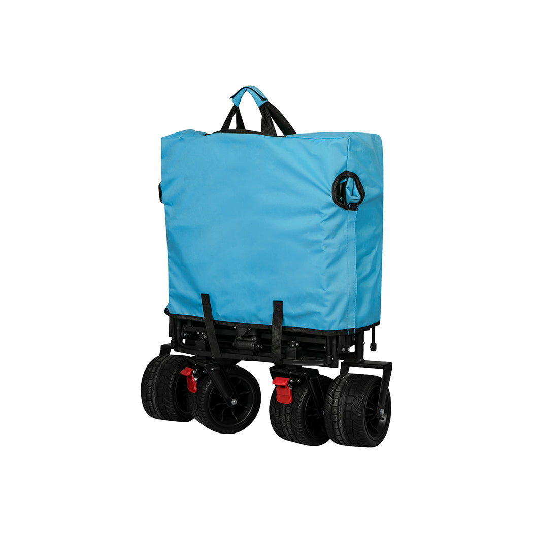 Lambu Camping Cart Garden Trolley 150KG Load Blue