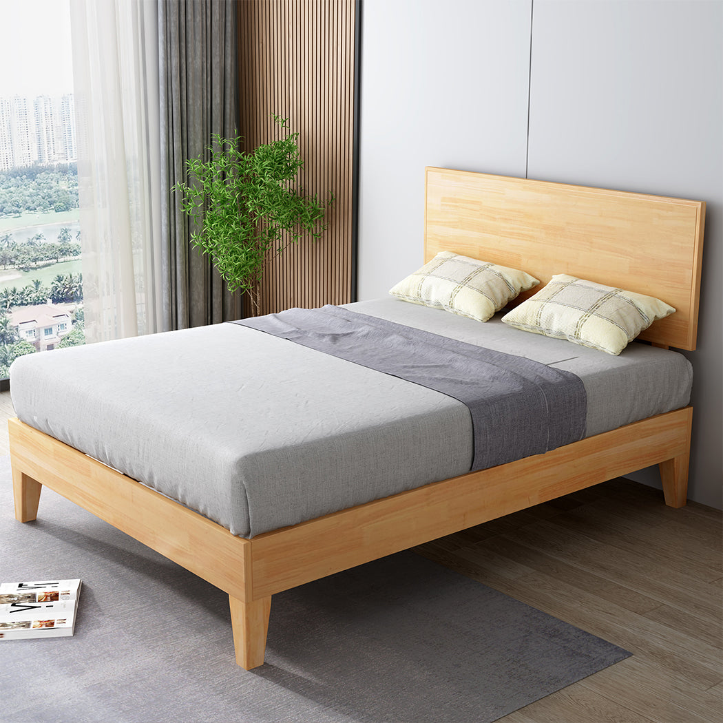 Levede Double Rubberwood Bed Frame