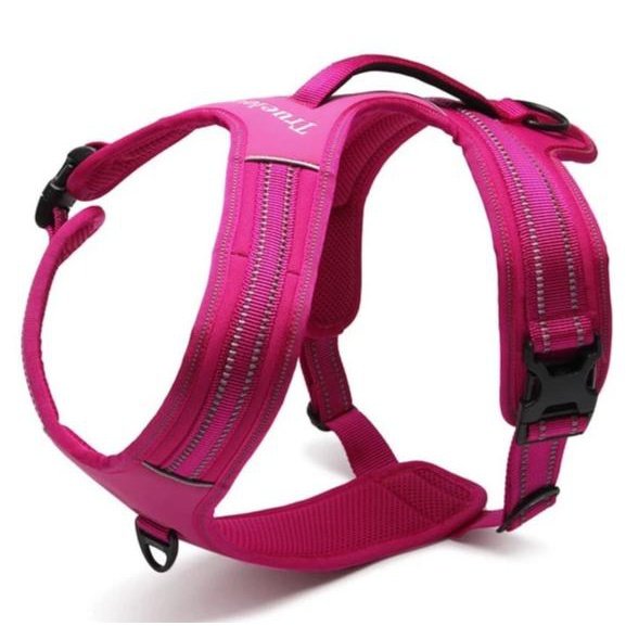 True Love Heavy Duty Sports Dog Harness - Pink` L