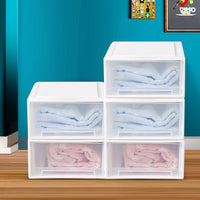 Plastic Storage Drawers Stackable Containers S 5PK Small